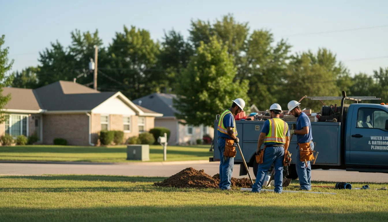 Residential water line and bathroom plumbing service in Leeds, UT
